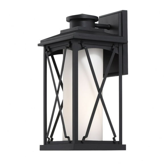 Minka Lavery Lansdale 15 1/2" High Matte Black Outdoor Wall Light