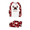 thumbnail image 4 of Yievot Family Christmas Pajamas Matching Sets PJ's Sleepwear Printed Shirts and Plaid Pants Festival Party Sleepwear, 4 of 5