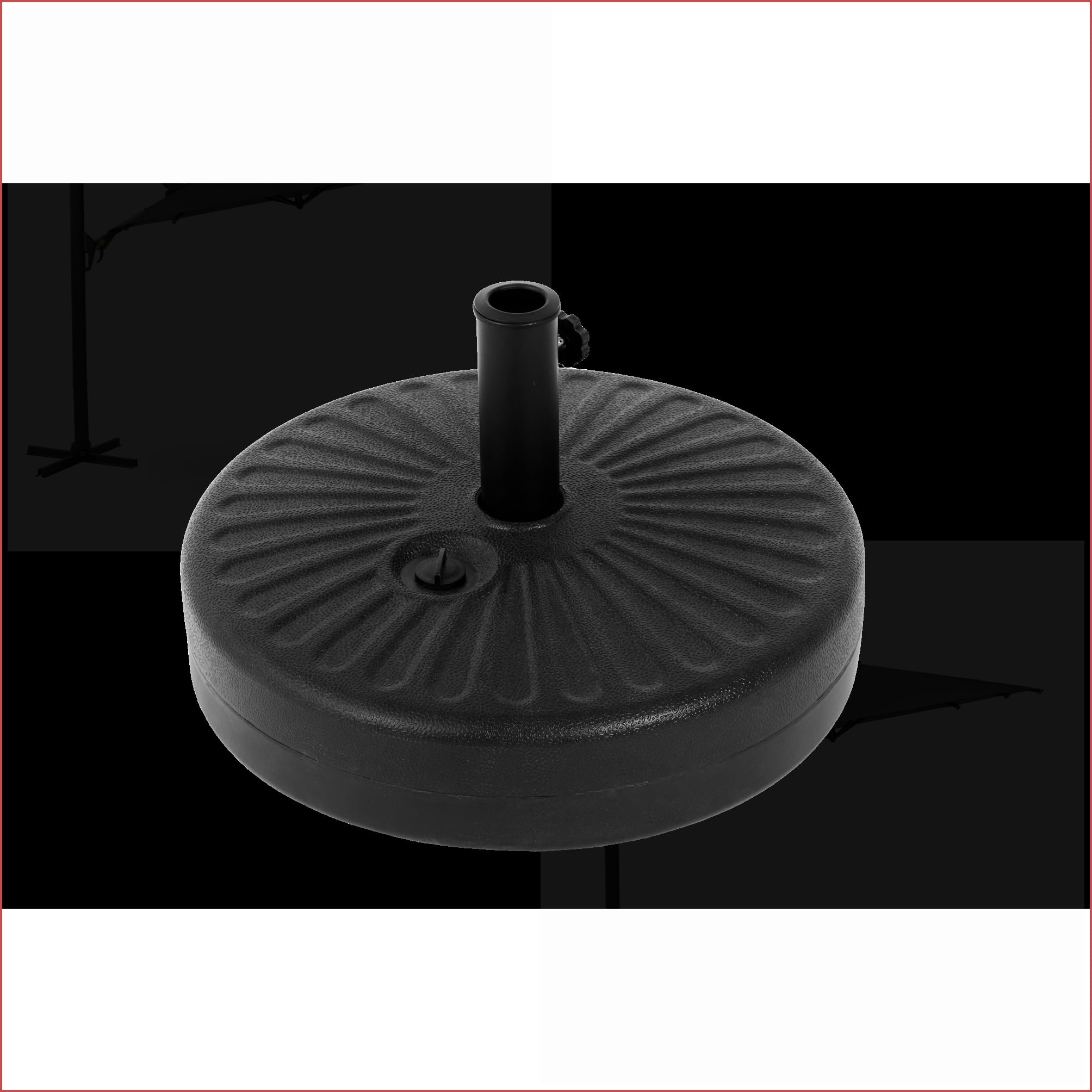 Patio Umbrella Base for Patio, Lawn, Garden, Beach, Weightable Adjustable All Weather | Round | Plastic