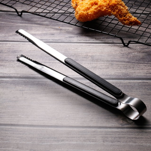 Pinzas para alimentos, pinzas para cocinar en la cocina, pinzas para carne de acero inoxidable, pinzas para pan, artesanía superior