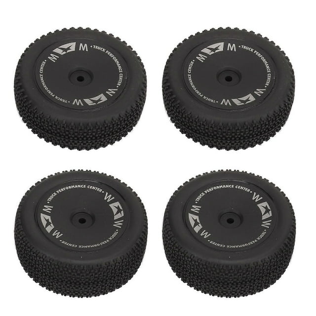 4Pcs RC Car Tires for Wltoys 2.87in Diameter Black Rubber Plastic Nice Road Grip Easy to Install 1/14 RC Car Tyres