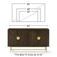 thumbnail image 4 of Crosley Furniture Blair Mid-Century Wood/Steel Sideboard in Dark Brown/Gold, 4 of 17