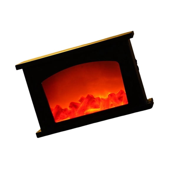 Hi,Fancy Portable LED Fireplace Lantern Flamless Log Fire Effect Lamp for Home Garden House