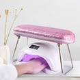 thumbnail image 5 of Reposabrazos de uñas acrílico para uñas, soporte de cuero de microfibra para uñas, almohada de mano para técnicas de uñas, salón de uñasBlanco, 5 of 5