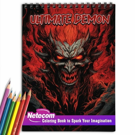 Ultimate Demon Spiral Bound Coloring Book Embark on a Horrifying Coloring Journey with 30 Stunning Demon Coloring Pages