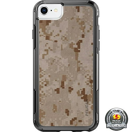 LIMITED EDITION- Customized Printed Designs by Ego Tactical over a Pelican- Adventurer Case for Apple iPhone 8/7/6/6s (Standard 4.7") - Desert Digital Camouflage