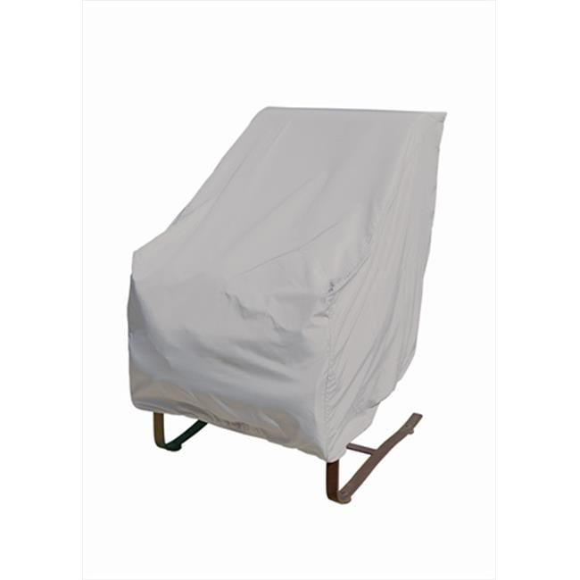 Taupe Premium Tight Weave Patio High Back Chair Cover with Velcro up to 42" H 