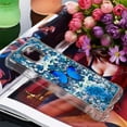 thumbnail image 6 of Slim Phone Case for Motorola Moto G Power 2021,Crystal Bling Quicksand Effect TPU Bumper Case with Four Corners Drop Protection Cover for Moto G Power 2021,YBDT Blue Butterfly, 6 of 6