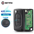 thumbnail image 2 of KEYYOU For Citroen C5 X7 C2 C3 C4 Grand Picasso Berlingo C6 C8 3 Buttons light Remote Car Key VA2/HCA 433Mhz ID46 CE0523 Ce0536, 2 of 7