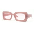 thumbnail image 1 of Womens Mod Thick Plastic Minimal Sunglasses All Pink, 1 of 4