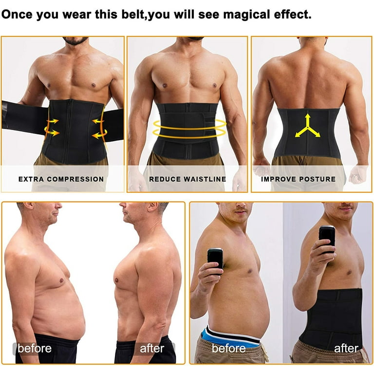 Men Waist Trainer Belt Body Shaper Tummy Control Slimming Belly