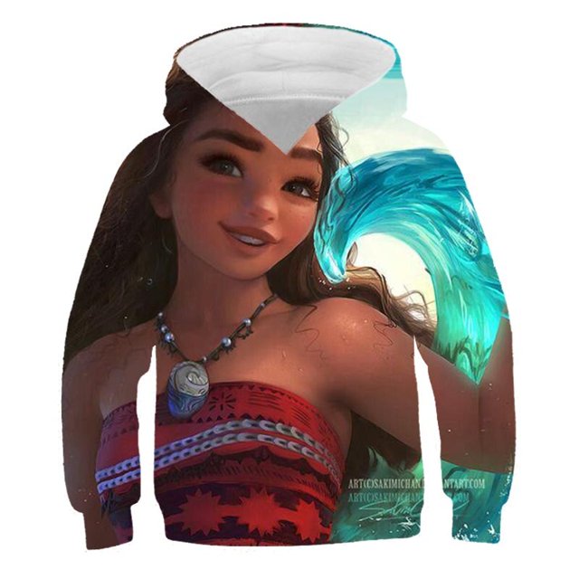 Ropa de moda de princesa negra para niñas, Sudadera con capucha de algodón, sudaderas con capucha de la serie Disney a la moda para niños, tops de moda bonitos de dibujos animados 13T Gao Jinjia LED