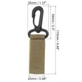 thumbnail image 2 of Uxcell Belt Keeper Key Ring, 3 pack Nylon Webbing Strap Key Chain Rotate Hook, Khaki, 2 of 6