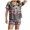 Pajamas153-Grey, variant on Women Halloween Simple Pumpkin Graphic Imitation Silk Pajama Set Short Sleeve Trimmed Lapel Collar Shirt with Loose Shorts for Festival Night Outfit,Sizes XL