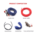 thumbnail image 2 of Pure Copper 10GA Car Amplifier Wiring Kit 60 AMP Fuse Car Audio Speakers Cable Set Car Fuse Modification for Auto Vehicle Parts, 2 of 4