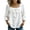 White, variant on Women's Cotton Linen Square Neck Bow Knot Decor 3/4 Puff Sleeve Top, Elegant Color Loose Casual Blouse for Spring Summer Daily Outfits, Soft and Breathable Light Blue L
