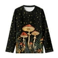 thumbnail image 6 of Jiueut Galaxy Mushroom Kids Shirts for Boys Girls Long Sleeve Athletic Sweatshirt Size 7-8 Years Novelty Graphic Breathable T-Shirt Loose Comfort Pullover Tops, 6 of 7