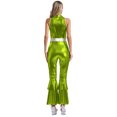 thumbnail image 2 of vastwit Womens Shiny Metallic Vintage 70S Disco Dance Jumpsuit Movie Star Singer Outfits Green XL, 2 of 6