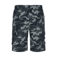 thumbnail image 4 of Nestiefly Cargo Shorts for Men Cotton Chino Twill Knee Length Elastic Waist Athletic Shorts with Multi Pockets Summer Casual Outdoor Hiking Short Camouflage L, 4 of 5