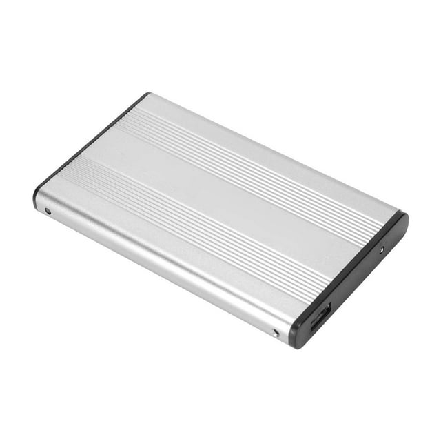 HDD Enclosure 2.5in 2TB Capacity 480Mbps Transfer Rate Aluminum Alloy With USB2.0 Transmission, Mobile Hard Disk Box High Speed HDD Case External Storage, For , Vista