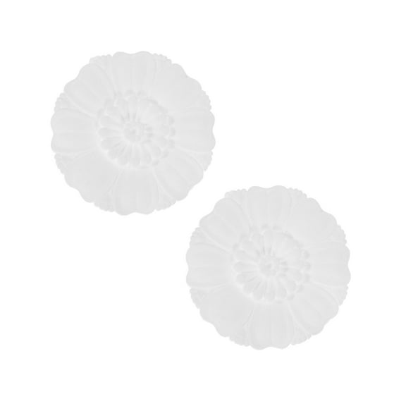 WORGEOUS 2pcs Traditional Ceiling Medallion Plastic Ceiling Medallion Fan Medallion Chandelier Ceiling Medallion For Home Bedroom Living Room