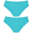 thumbnail image 3 of Curve Muse Womens Cotton Low-Rise Bikini Hipster Panties Underwear-6 Pack-PACKB-M, 3 of 7