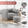thumbnail image 5 of MEIGUGAO Adult Solid Print Oversized Bean Bag Chair, Grey, 5 of 14