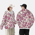 thumbnail image 3 of KLL Rose Flowers Print Men's Women’s UPF 50+ Sun Protection Outdoor Hoodie Jacket Long Sleeve Fishing Hiking Performance Shirt-Large, 3 of 6