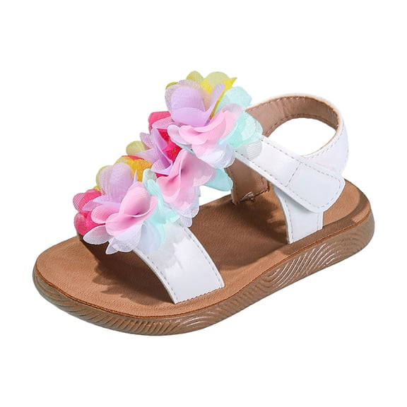 newwalpole Toddler Girls Sandals Little Girls Kids Summer Shoes Toddler Sandals Multicolour for Size 1