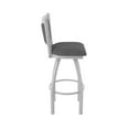 thumbnail image 4 of 870 Hadleigh 30" Swivel Bar Stool with Anodized Nickel Finish and Graph Coal Seat and Back, 4 of 5