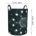 thumbnail image 2 of DouZhe Waterproof Collapsible Large Laundry Baskets, Spider Web Trap Prints Circular Hamper with Handles, Dark Green, 2 of 6