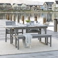 thumbnail image 2 of Ensemble de Salle à Manger Patio Extérieur Extensible en 4 Pièces en Lavis Gris, 2 of 4