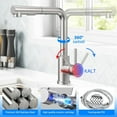 thumbnail image 3 of High Pressure Kitchen Faucet, Brushed Nicke Kitchen Tap with Extendible Shower Head, Sink Mixer Tap with Flexible Shower Head, Mixer Tap with Two Spray Types, Kitchen Tap 360Â° Swivel, Stainless, 3 of 9