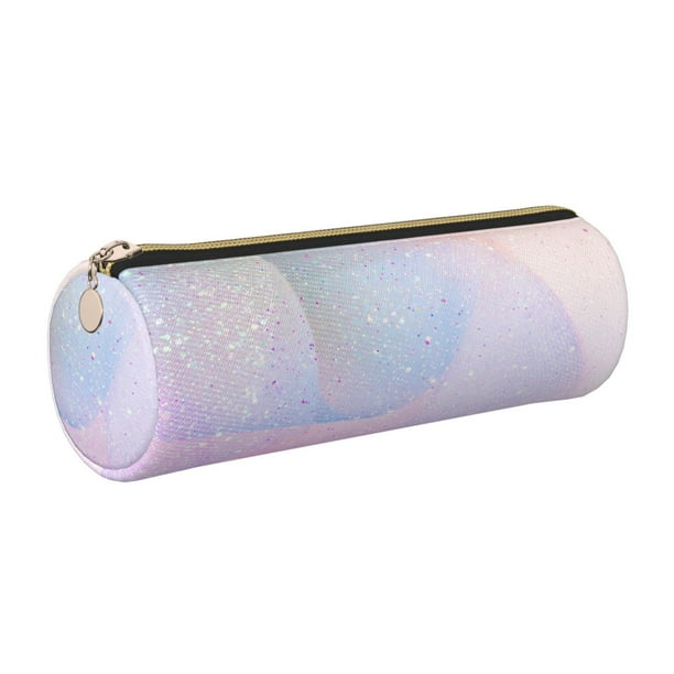 Disketp Rainbow Estuche Organizador de Lápices de Cuero, Estuche de Oficina con Cremallera para Bolígrafo y Lápiz