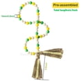thumbnail image 6 of Haooryx Green Lemon Wooden Bead Garland with Tassels for Tiered Tray Wreath, Vintage Rustic Beaded Pendant for Home Party Decoration, 6 of 8