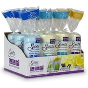Color Scents Medium Trash Bags - 8 Gallon, 600 Total Bags (12 Packs of 50 Count), Twist Tie - Multi-color Bags in Clean Collection Scent