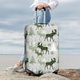 thumbnail image 7 of Gukieu green plaid Moose tree Print Suitcase Protective Cover, Elastic Zipper Buckle Suitcase Protective Cover, Suitable for Travel, Business Trip-Small, 7 of 7