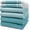 Aqua Wide Stripe, variant on Bumble Premium Dish Cloths 13"x13" (6 Pack) | 100% Natural Ring Spun Cotton | 400 GSM | Highly Absorbent & Soft |Yarn Dyed & Solid Dyed Terry Dish Cloth Set - Sage