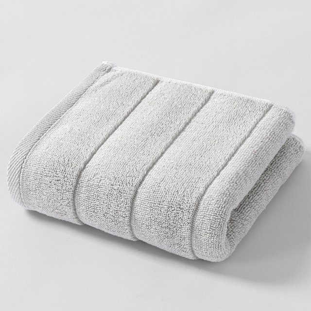 Paquete de 3 toallas de algodón, Toallitas absorbentes para adultos, Toallas faciales gruesas y suaves, gris, 75x34cm, Tejido ecológico natural, Multiusos para el hogar, Viajes, Uso al aire libre