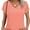Coral, variant on Womens Tops Basic Summer V Neck T Shirts Short Sleeve Dressy Casual Loose Fit Solid Color Tee Clothes Trendy Fashion Outfits
