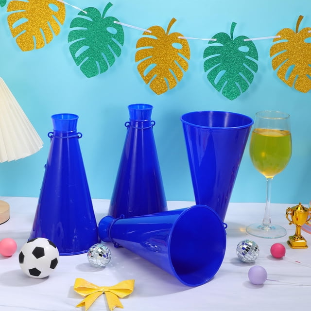 Luxshiny 4Ud Trompetas Para Fiesta De Plástico Ideales Para Animar Partidos Y Celebraciones