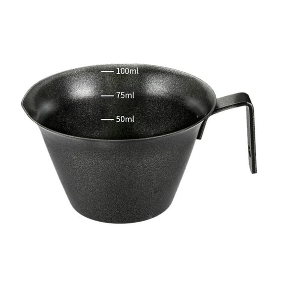 304 Stainless Steel Measuring Cup with Handle & Scale, 100ML Large Capacity Durable Multifunctional Egg Liquid Mixing Bowl Kitchen Meal-prep Supplies, 1Pc, Easy to Use & Clean(Clear,3.6x1.7x2")