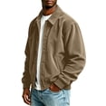thumbnail image 6 of Gamivast Corduroy Jackets for Men Button up Long Sleeve Lightweight Coats Fall Winter Classic Workwear Lapel Collar Windbreaker Tops, 6 of 7