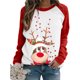 thumbnail image 1 of Pntutb Mujeres Casual Navidad Impresión Raglan Manga Larga Camisas Blusa tops Pntutb Pntutb-2179, 1 of 4