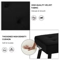 thumbnail image 5 of Pekko Home 44” Entryway Bench, Velvet Upholstered End of Bed Bench with Wooden Legs & Tufted Buttons for Living Room, Hallway, Black, 5 of 8