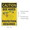 thumbnail image 3 of 1pc Caution - Beehive Protection Required Aluminum Sign, 8x12 Inch Rustic Wall Art with Bee & Honeycomb Design for Home, Cafe, Garage, or Restaurant Decor, Metal Outdoor Decor, 2D, Perfect for Room, 3 of 8