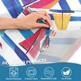 thumbnail image 4 of Yayeee Kitchen Valance Rod Pocket 54" x 18" Living Room Window Curtain, Blue Hand Drawn Sailboats, 4 of 6