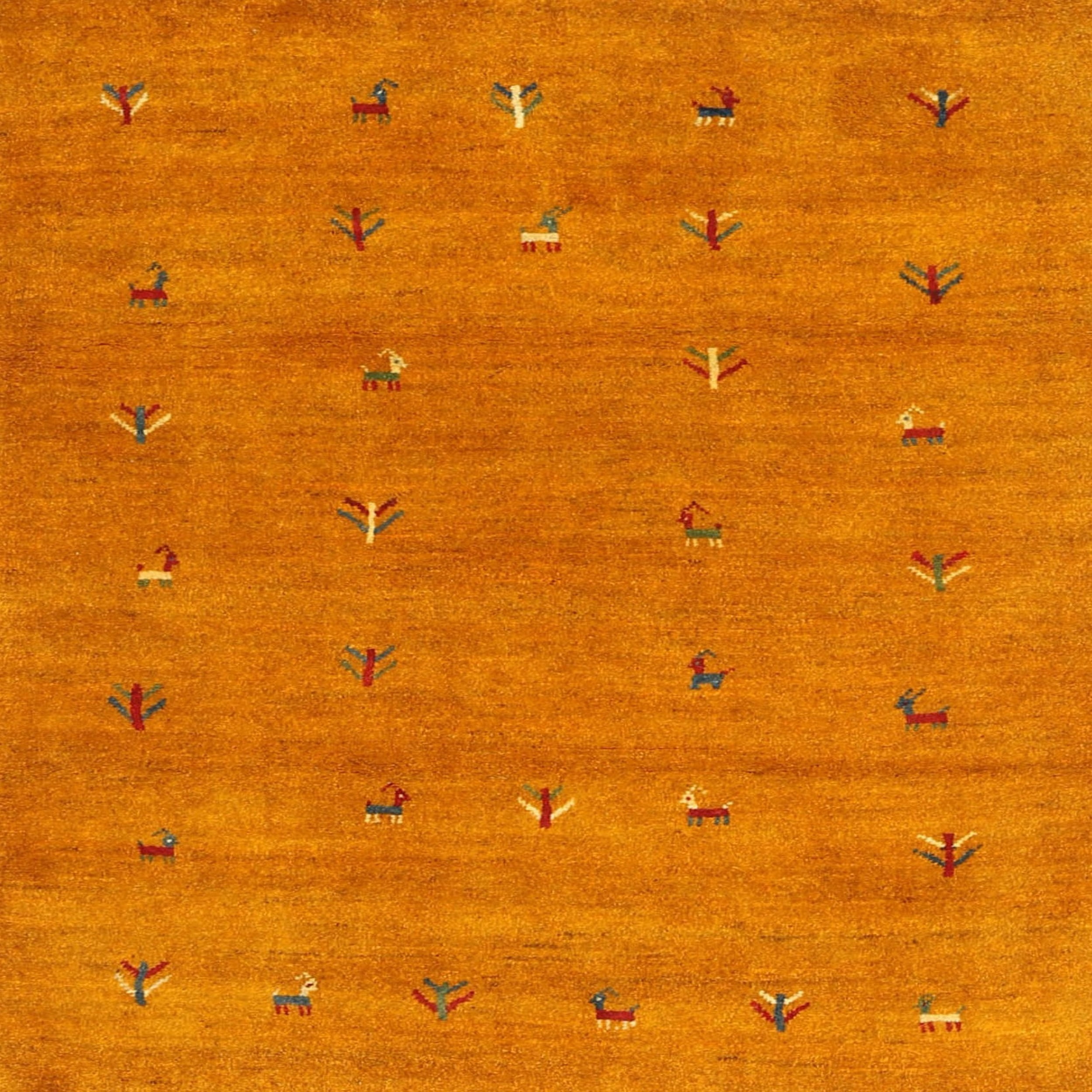 Ahgly Company Indoor Square Contemporary Orange Red Abstract Area Rugs