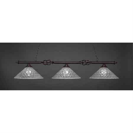 

Elegant 3 Light Bar Shown In Dark Granite Finish With 16 Italian Bubble Glass