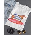 thumbnail image 3 of Cool Watercolor Dog With Bird T-Shirt Women -Image by Shutterstock, Female x-Large, 3 of 4